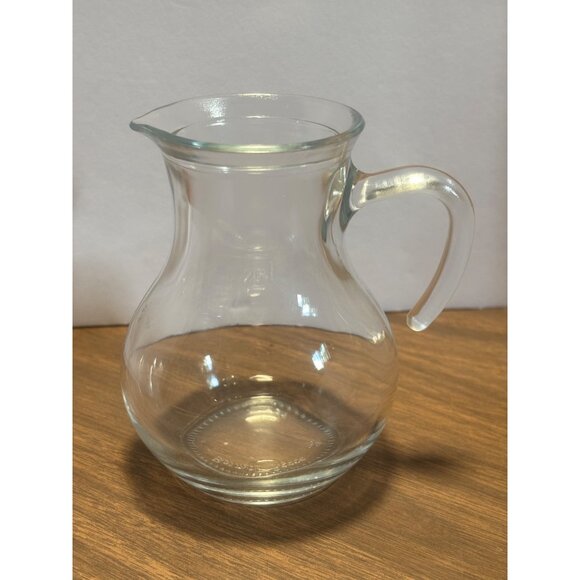 Bormioli Rocco Clear Glass Pitcher 0.25L Italy Heavy Small Carafe Creamer - Picture 1 of 8
